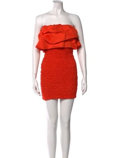 Pre-owned Mara Hoffman Strapless Mini Dress In Orange
