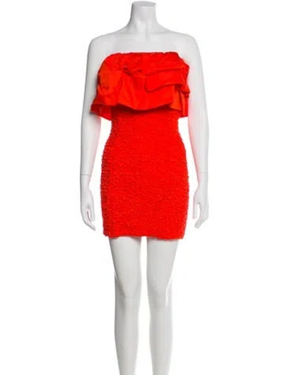 Pre-owned Mara Hoffman Strapless Mini Dress In Orange