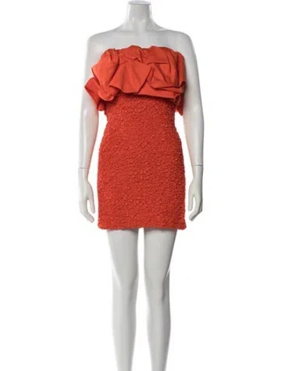 Pre-owned Mara Hoffman Strapless Mini Dress In Orange