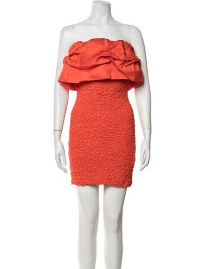 Pre-owned Mara Hoffman Strapless Mini Dress In Orange