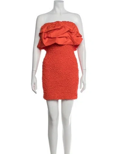 Pre-owned Mara Hoffman Strapless Mini Dress In Orange