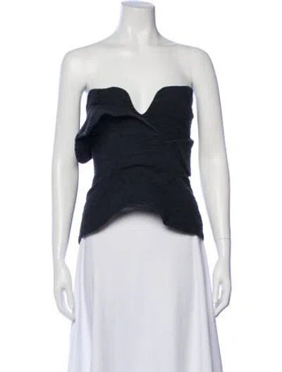 Pre-owned Mara Hoffman Strapless Top In Black