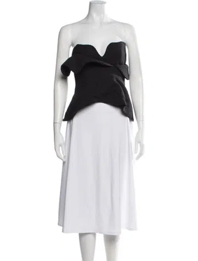 Pre-owned Mara Hoffman Strapless Top In Black