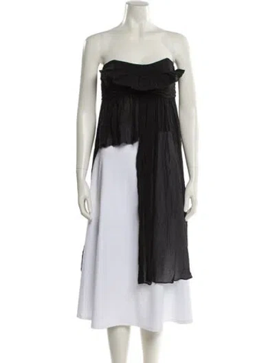 Pre-owned Mara Hoffman Strapless Tunic In Black