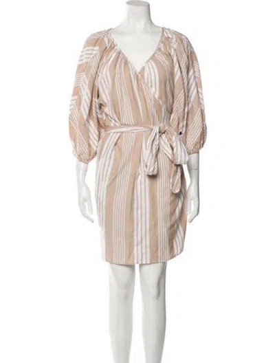Pre-owned Mara Hoffman Striped Cover-up In Neutral