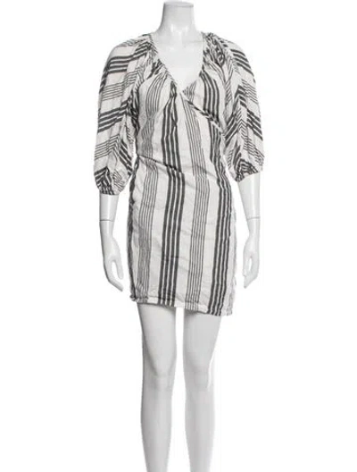 Pre-owned Mara Hoffman Striped Cover-up In Neutrals