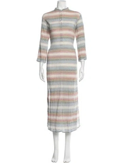 Pre-owned Mara Hoffman Striped Cover-up In Neutrals