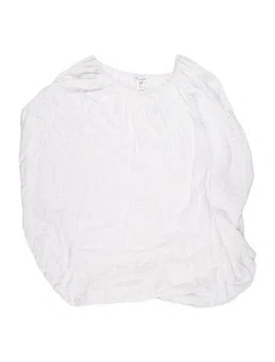 Pre-owned Mara Hoffman Striped Glitter Accents Cover-up In White