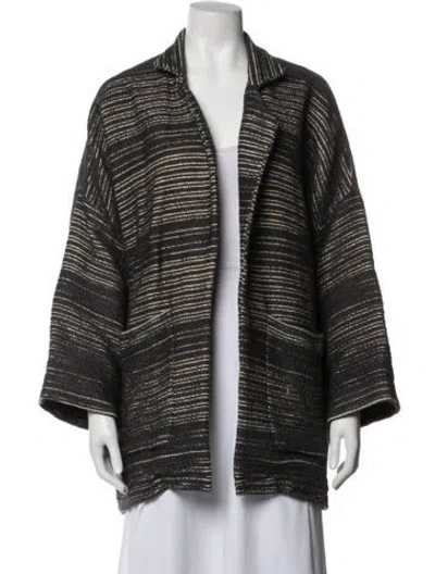 Pre-owned Mara Hoffman Striped Jacket In Grey