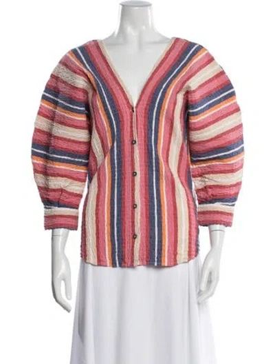 Pre-owned Mara Hoffman Striped Jacket In Multi