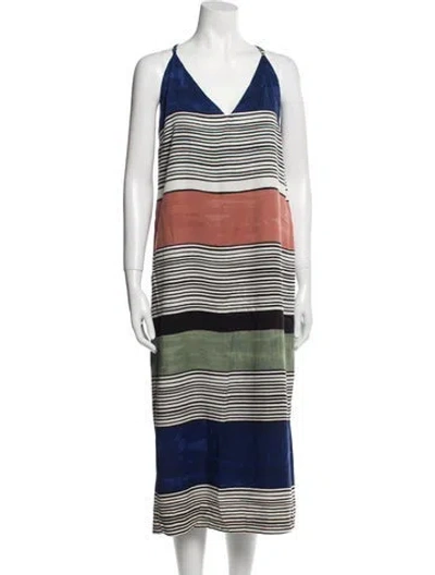 Pre-owned Mara Hoffman Striped Knee-length Dress In Multi