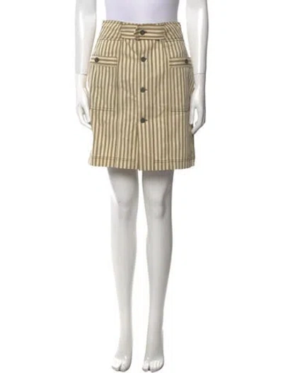 Pre-owned Mara Hoffman Striped Knee-length Skirt In Neutral