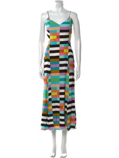 Pre-owned Mara Hoffman Striped Long Dress In Multi