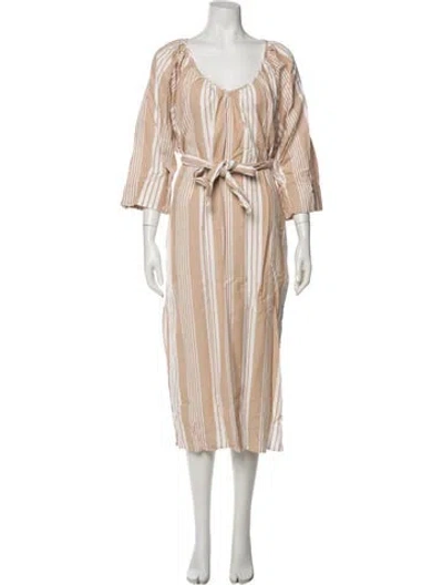 Pre-owned Mara Hoffman Striped Long Dress In Multi
