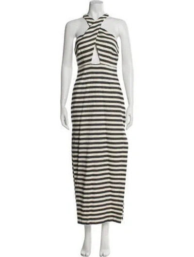 Pre-owned Mara Hoffman Striped Long Dress In Multi