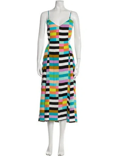 Pre-owned Mara Hoffman Striped Long Dress In Multi