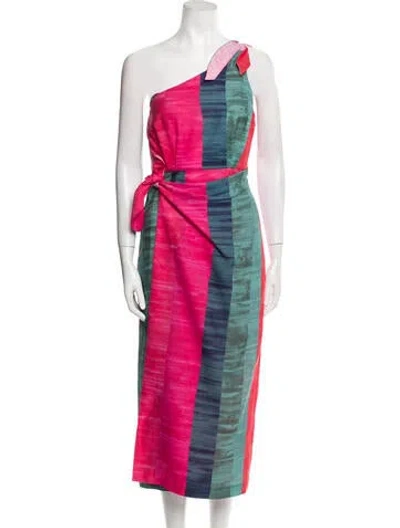 Pre-owned Mara Hoffman Striped Long Dress In Pink