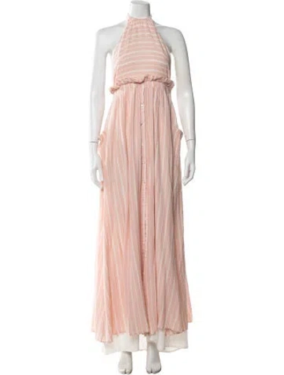 Pre-owned Mara Hoffman Striped Long Dress In Pink