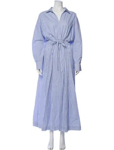 Pre-owned Mara Hoffman Striped Long Dress W/ Tags In Blue