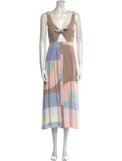 Pre-owned Mara Hoffman Striped Midi Length Dress