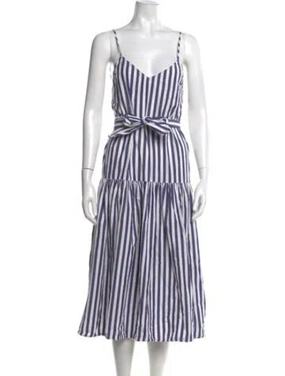 Pre-owned Mara Hoffman Striped Midi Length Dress In Multi