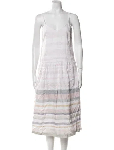Pre-owned Mara Hoffman Striped Midi Length Dress In Multi