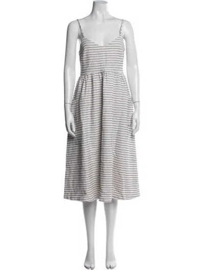 Pre-owned Mara Hoffman Striped Midi Length Dress In Multicolor