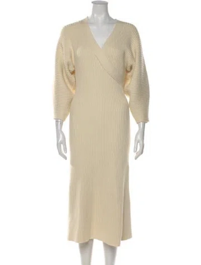 Pre-owned Mara Hoffman Striped Midi Length Dress In Neutral