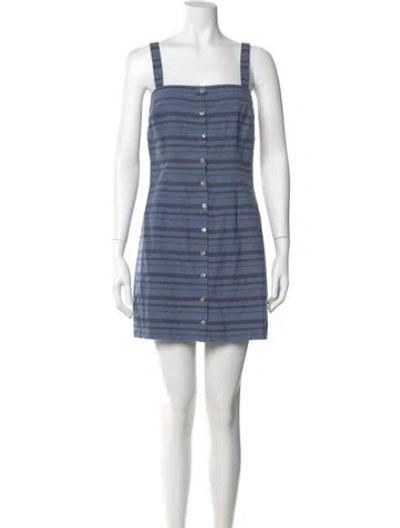 Pre-owned Mara Hoffman Striped Mini Dress In Blue
