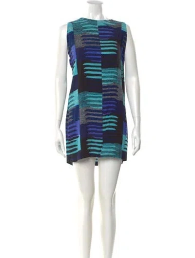 Pre-owned Mara Hoffman Striped Mini Dress In Blue