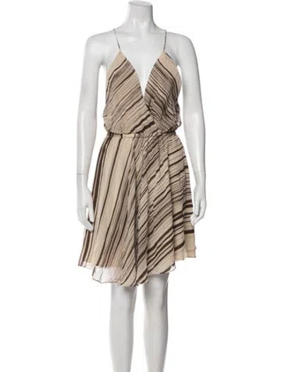 Pre-owned Mara Hoffman Striped Mini Dress In Neutral