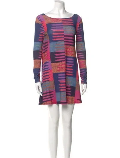 Pre-owned Mara Hoffman Striped Mini Dress W/ Tags In Blue