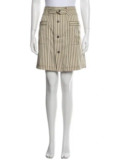 Pre-owned Mara Hoffman Striped Mini Skirt In Multi