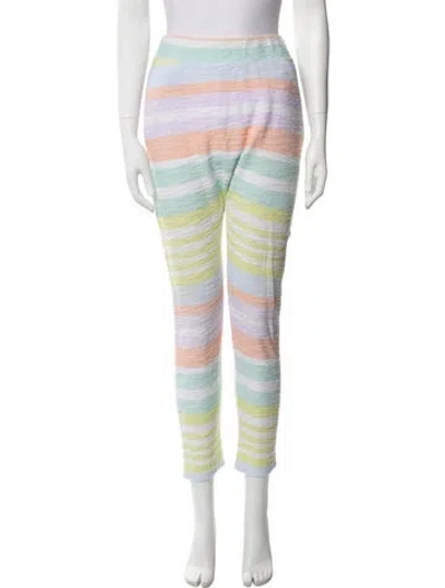 Pre-owned Mara Hoffman Striped Sweatpants In Multi