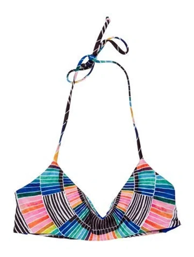 Pre-owned Mara Hoffman Striped Top In White