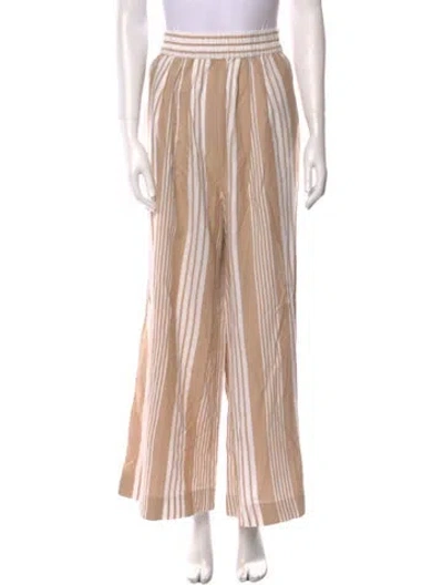 Pre-owned Mara Hoffman Striped Wide Leg Pants In Neutral