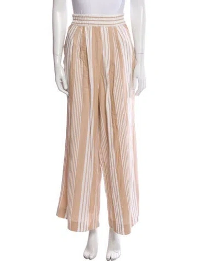 Pre-owned Mara Hoffman Striped Wide Leg Pants In Neutral