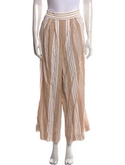 Pre-owned Mara Hoffman Striped Wide Leg Pants In Neutral