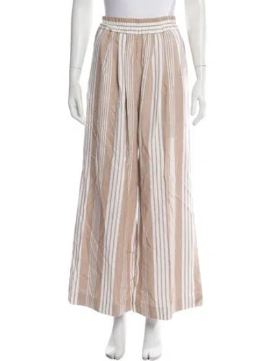 Pre-owned Mara Hoffman Striped Wide Leg Pants In Neutrals