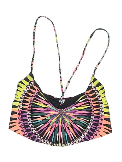 Pre-owned Mara Hoffman Swimsuit Top Black Tie-dye Pattern Swimwear
