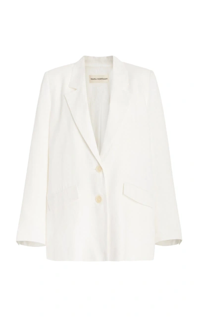 Mara Hoffman Tatum Oversized Hemp Blazer In White