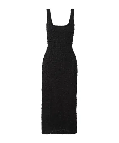 Mara Hoffman Textured Midi Dress In Black