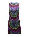 Mara Hoffman Tribal Print Sheath Mini Dress In Multicolor Polyester In Purple