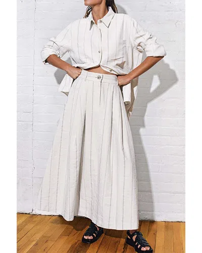 Mara Hoffman Tulay Linen-blend Maxi Skirt In White