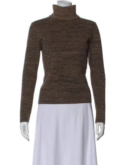 Pre-owned Mara Hoffman Turtleneck Sweater In Brown