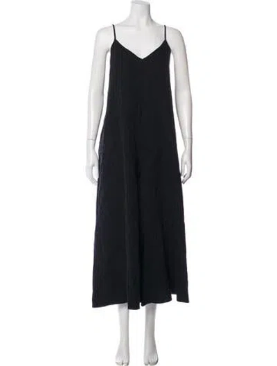Pre-owned Mara Hoffman V-neck Jumpsuit In Black