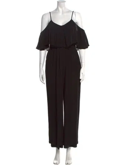 Pre-owned Mara Hoffman V-neck Jumpsuit In Black
