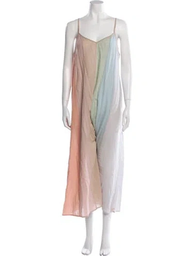 Pre-owned Mara Hoffman V-neck Jumpsuit In Neutral