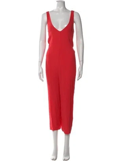 Pre-owned Mara Hoffman V-neck Jumpsuit In Pink