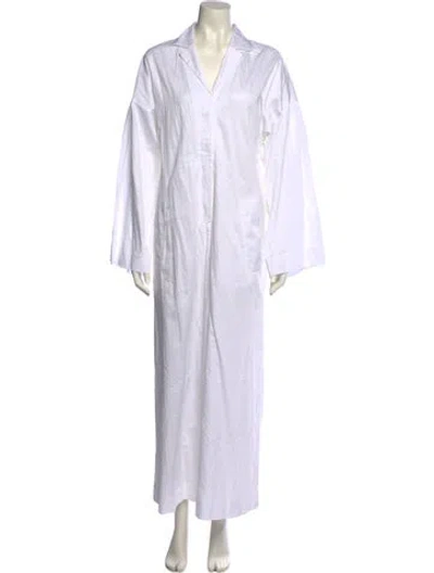 Pre-owned Mara Hoffman V-neck Jumpsuit W/ Tags In White